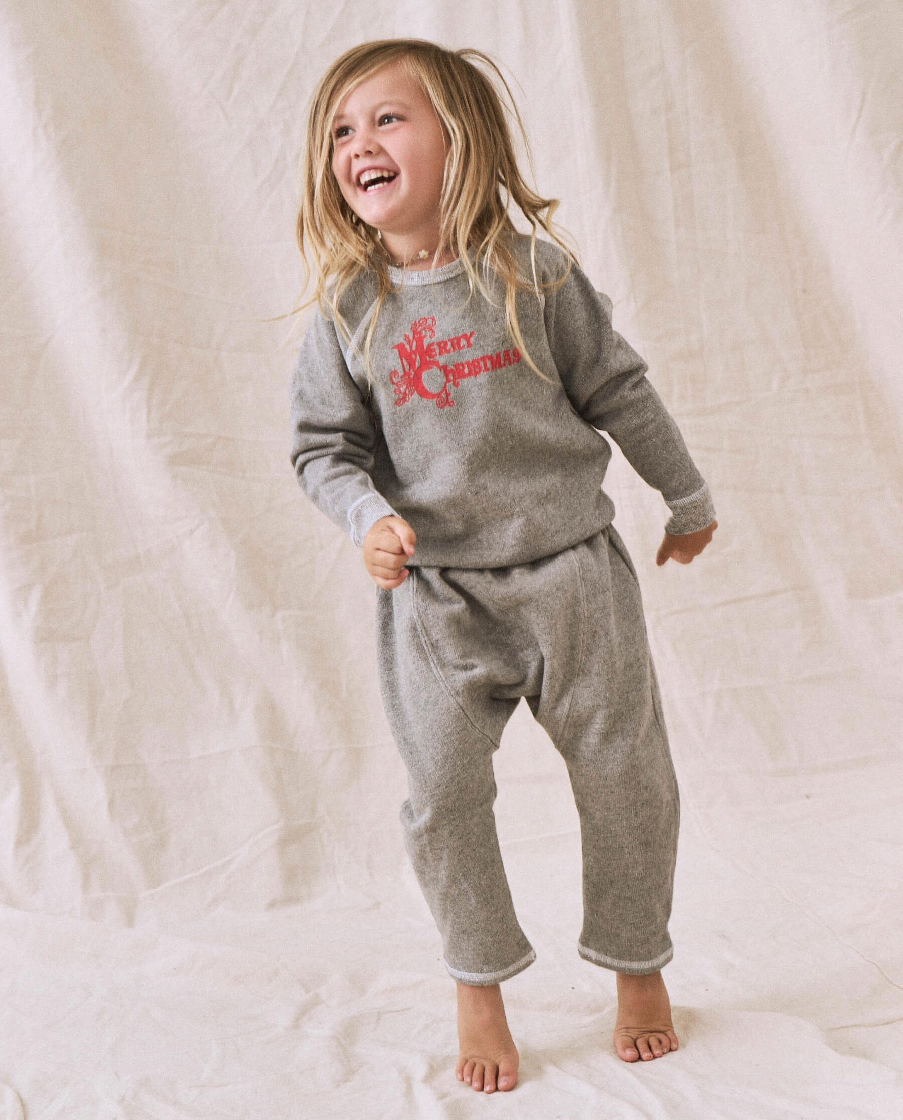 The Little College Sweatshirt. -- Varsity Grey with Christmas Graphic