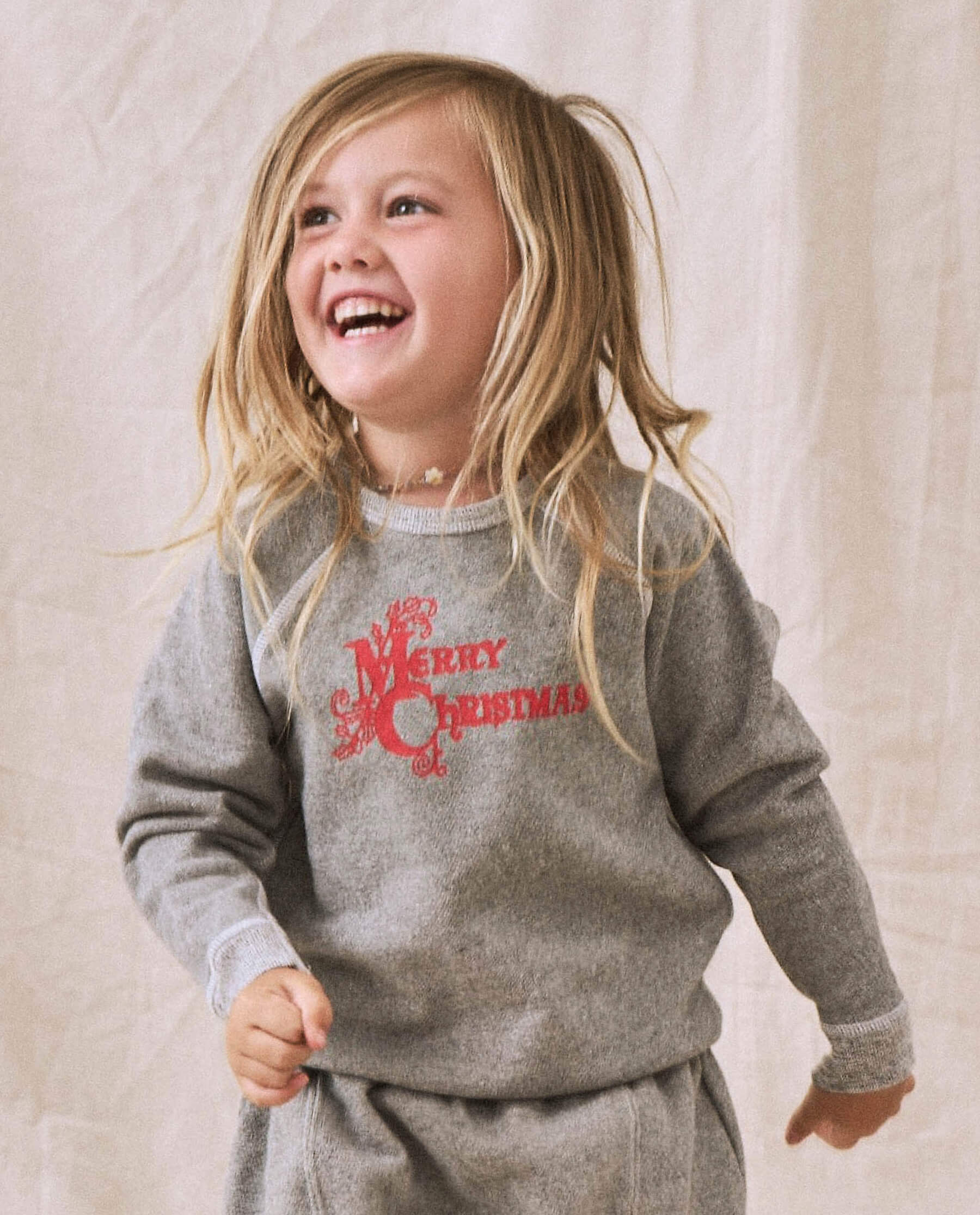 The Little College Sweatshirt. -- Varsity Grey with Christmas Graphic