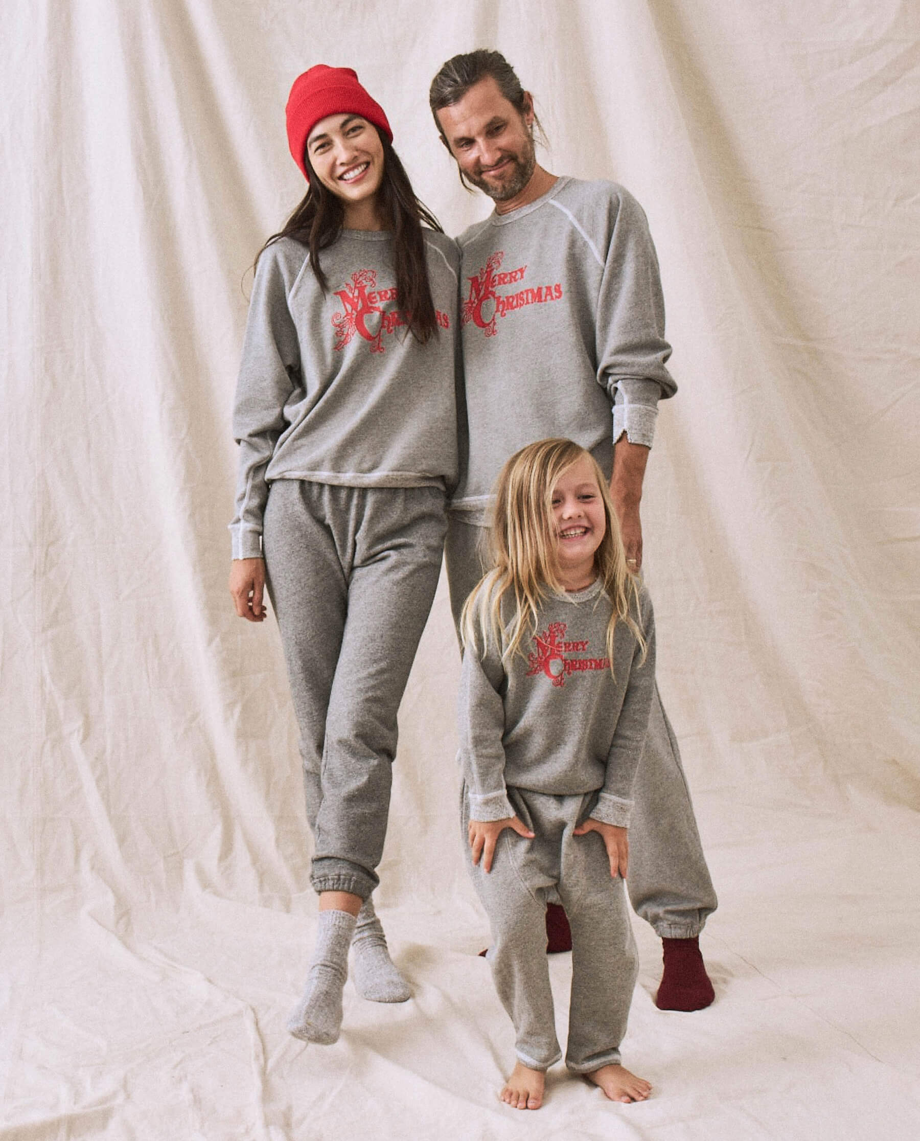 The Little College Sweatshirt. -- Varsity Grey with Christmas Graphic