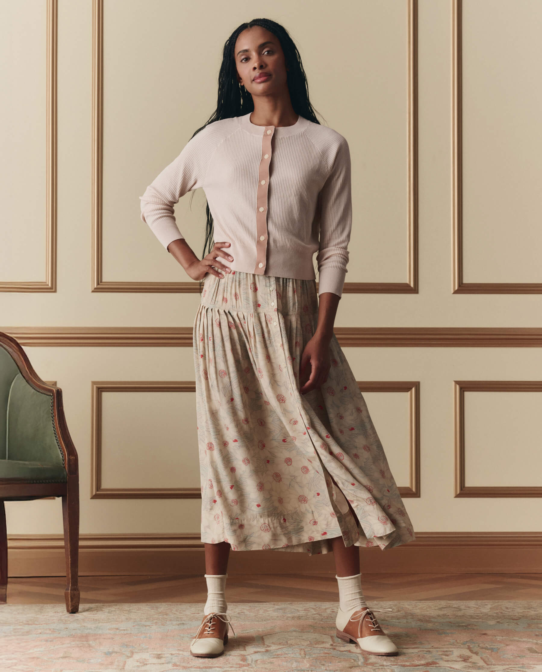 The Dainty Cardigan. -- Soft Petal