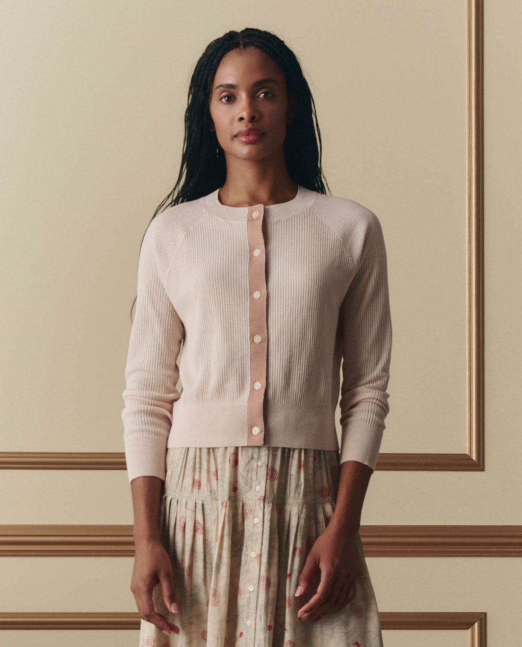 The Dainty Cardigan. -- Soft Petal