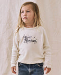 The Little College Sweatshirt. -- Washed White with Hanukkah Graphic