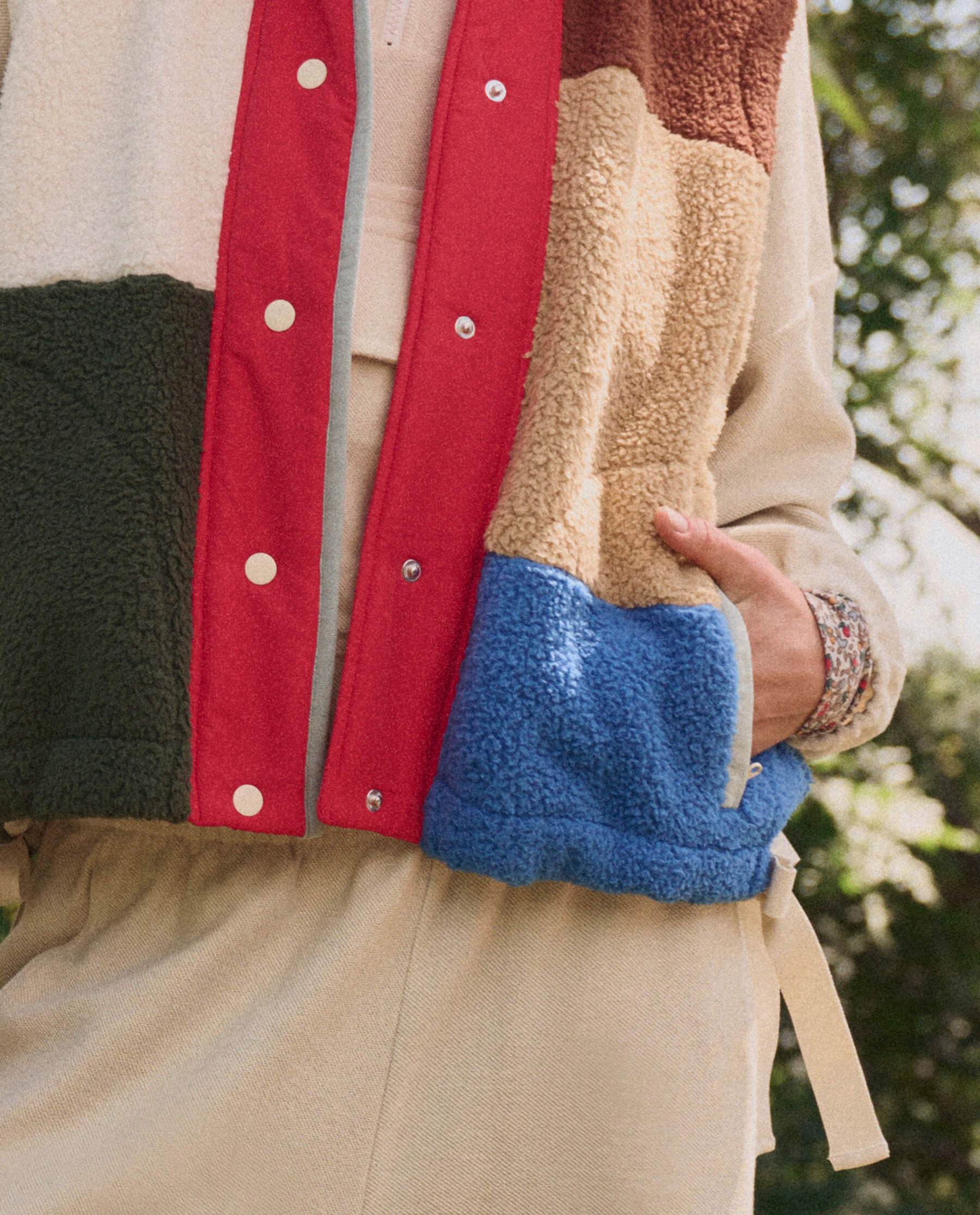 The Plush Color Block Sierra Vest. -- Canyon Multi