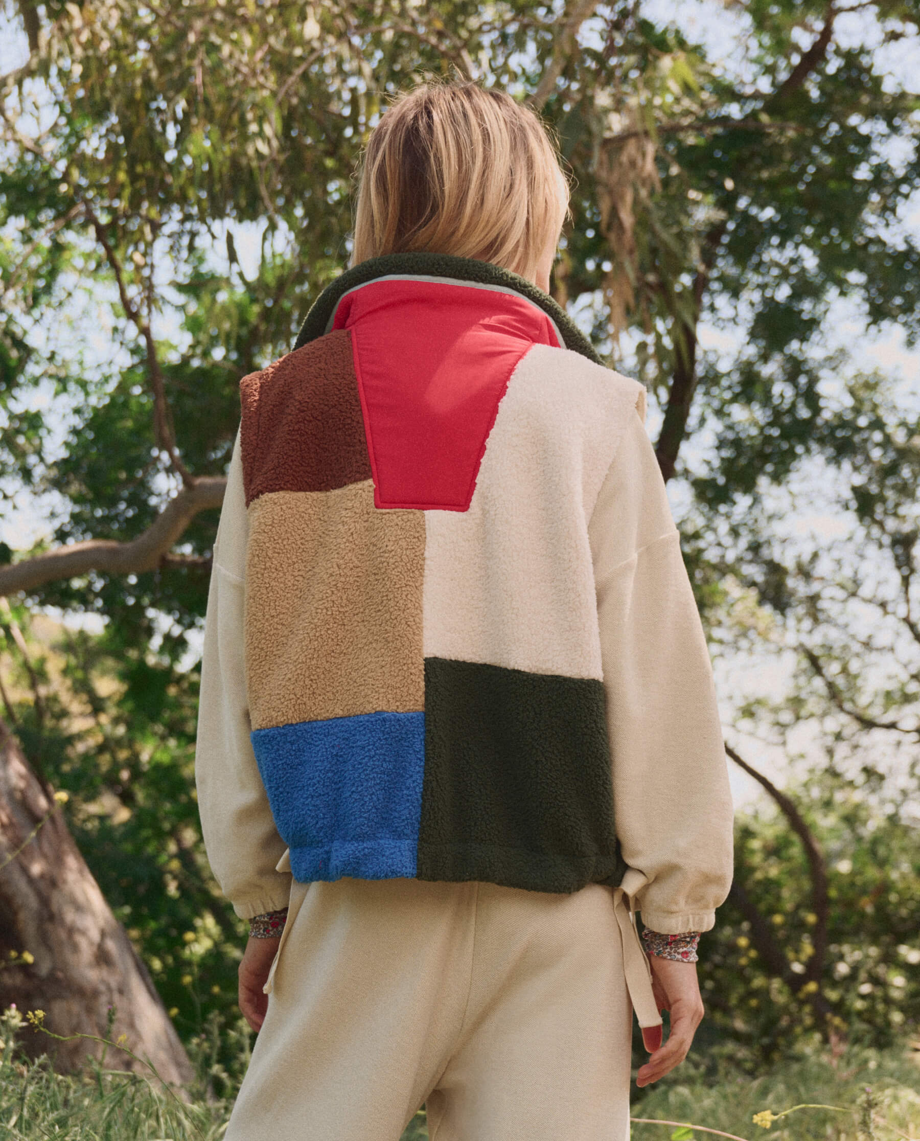 The Plush Color Block Sierra Vest. -- Canyon Multi
