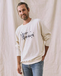 The Men's College Sweatshirt. -- Washed White with Hanukkah Graphic