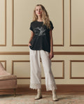 The Boxy Crew W/ Shadow Oak Graphic. -- Washed Black
