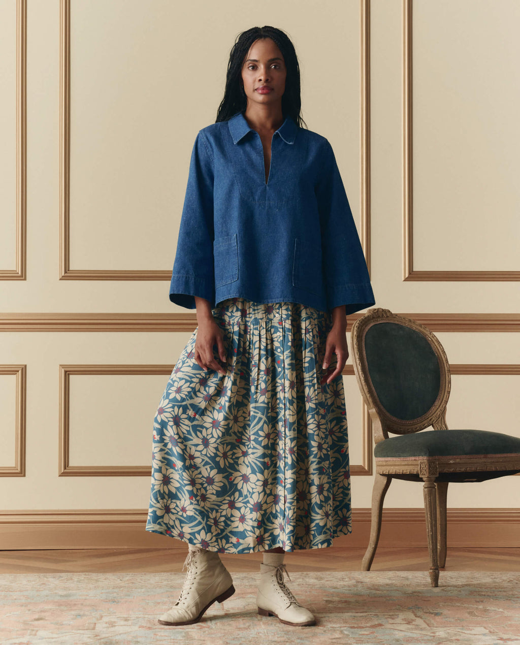 The Highland Skirt. -- Blue Scattered Bloom