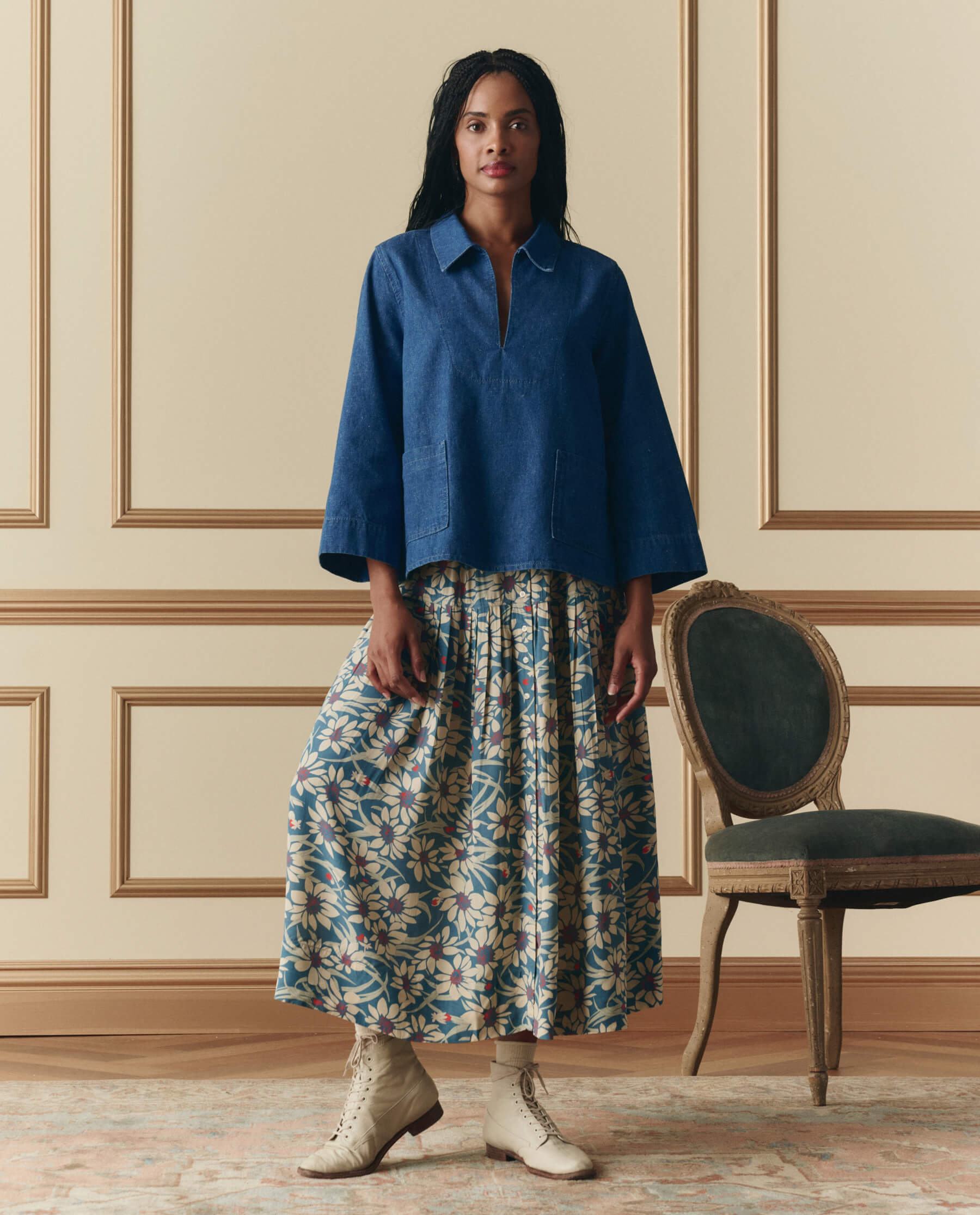 The Highland Skirt. -- Blue Scattered Bloom