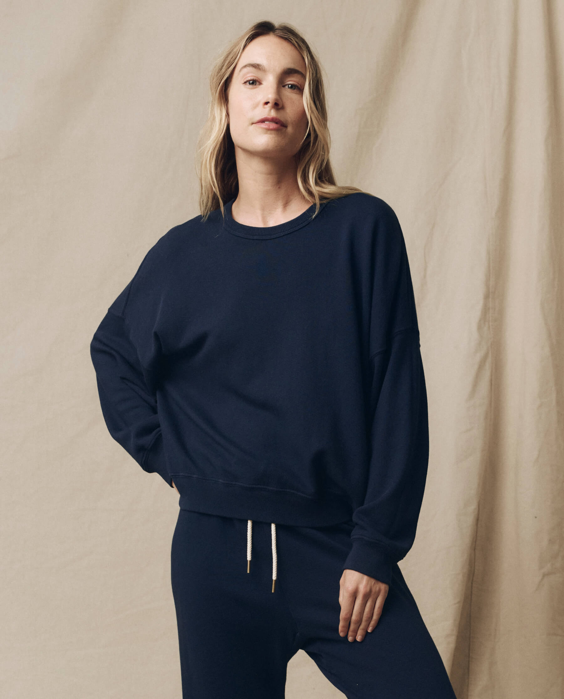 The Teammate Sweatshirt. Solid -- True Navy