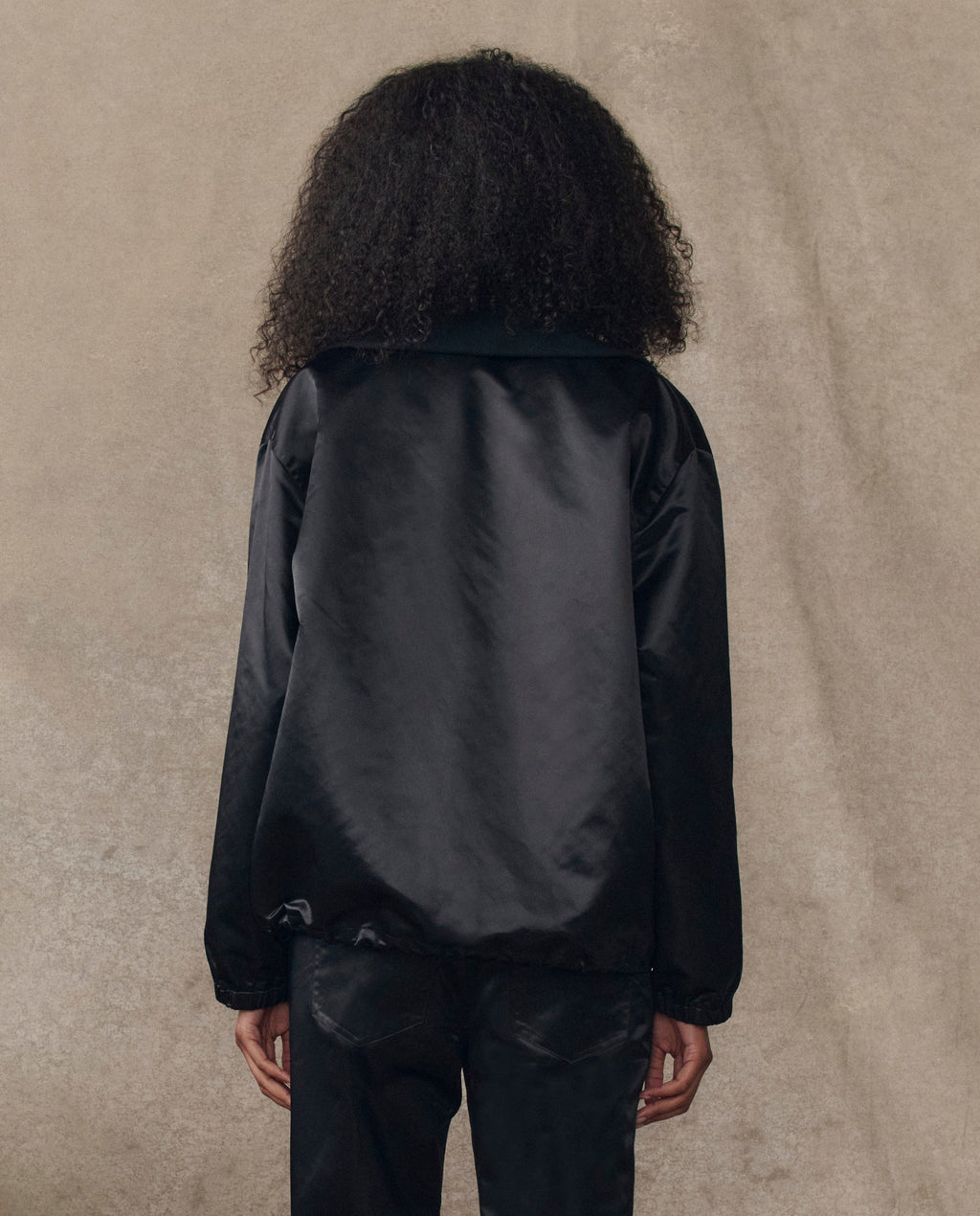 The Satin Coach's Jacket. -- Black