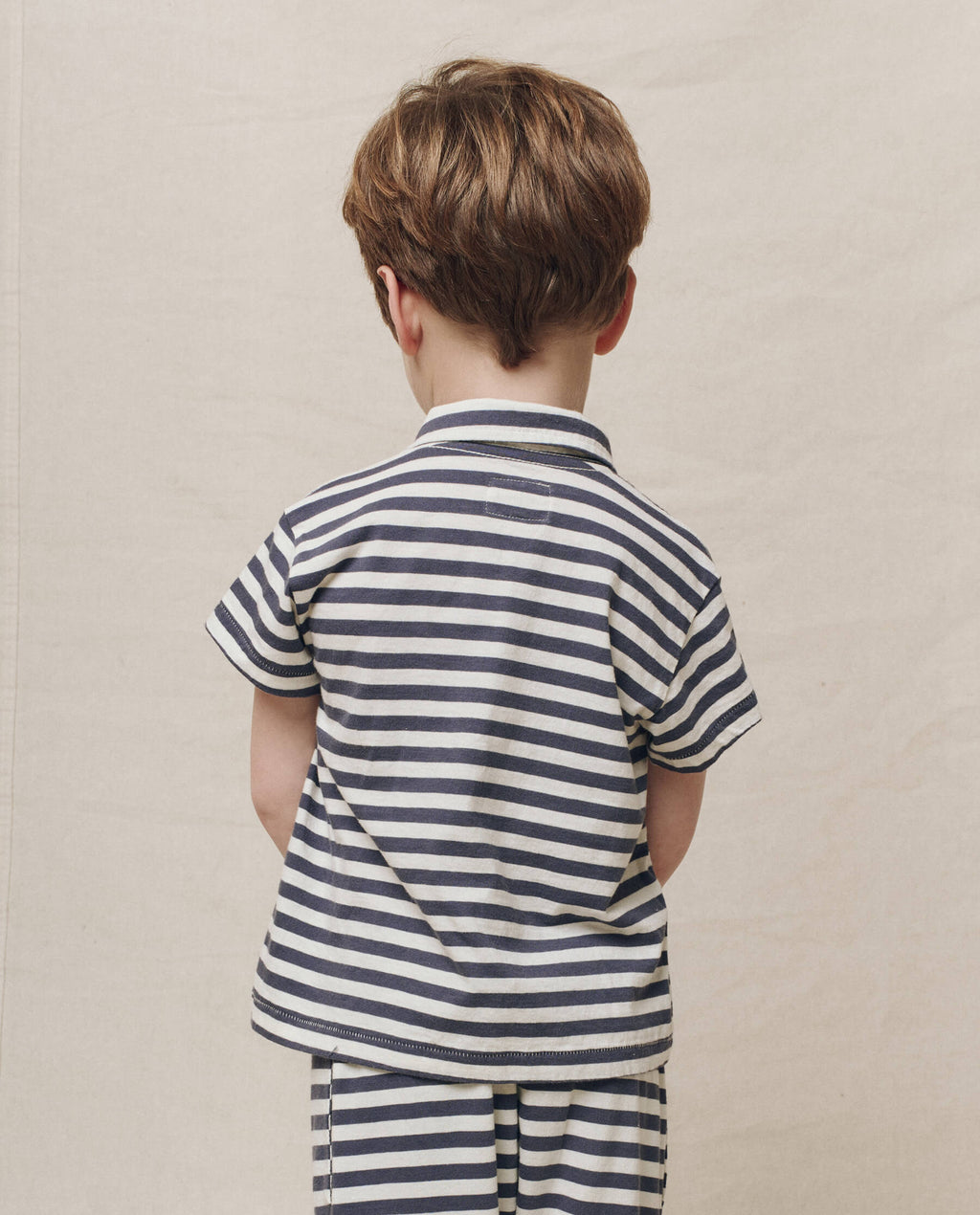 The Little Lacrosse Polo. -- Vintage Blue Stripe