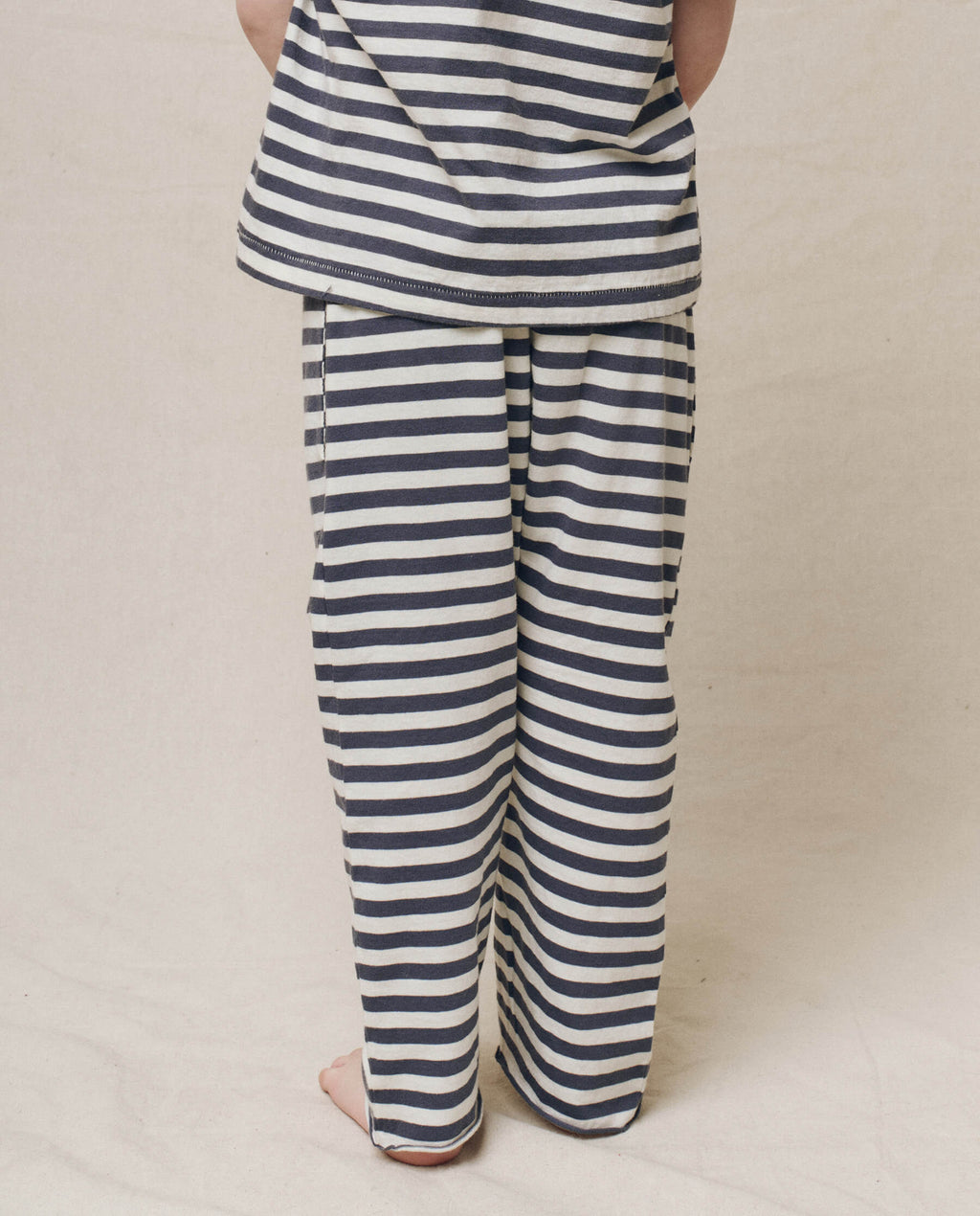 The Little Jersey Crop. Novelty -- Vintage Blue Stripe