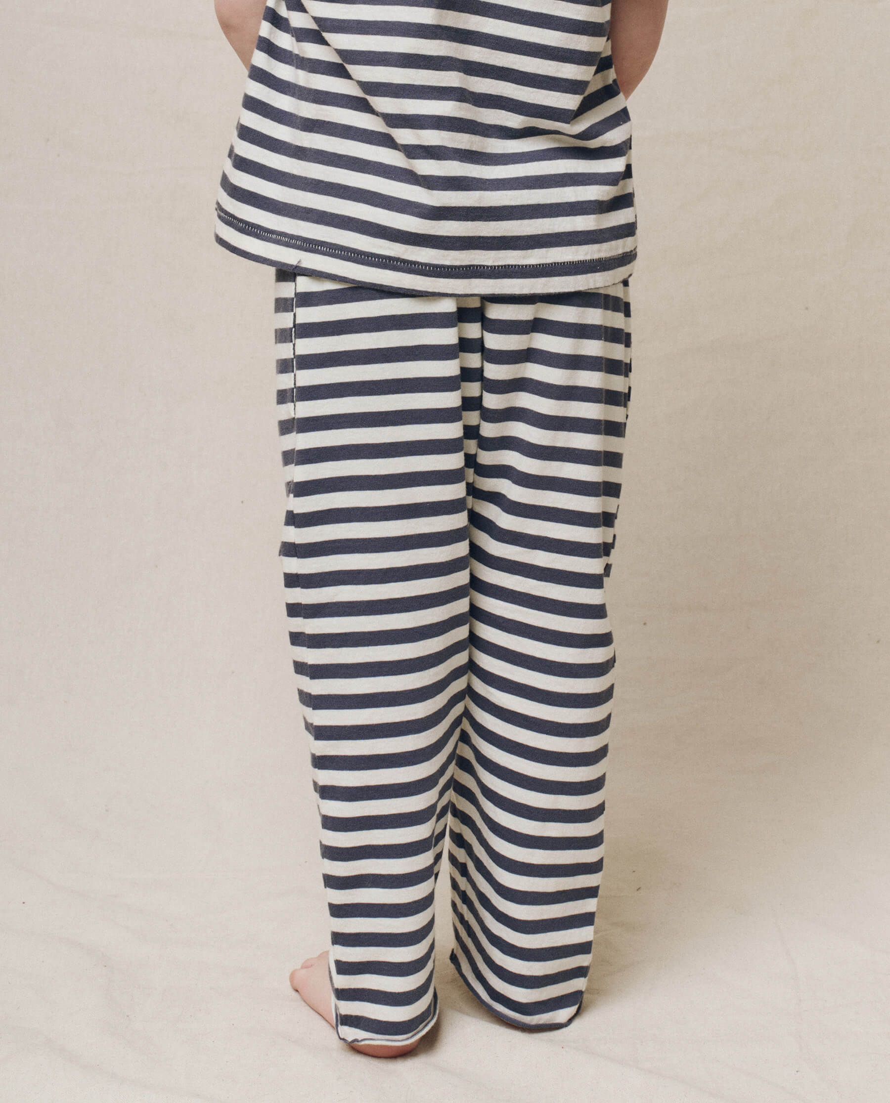 The Little Jersey Crop. Novelty -- Vintage Blue Stripe