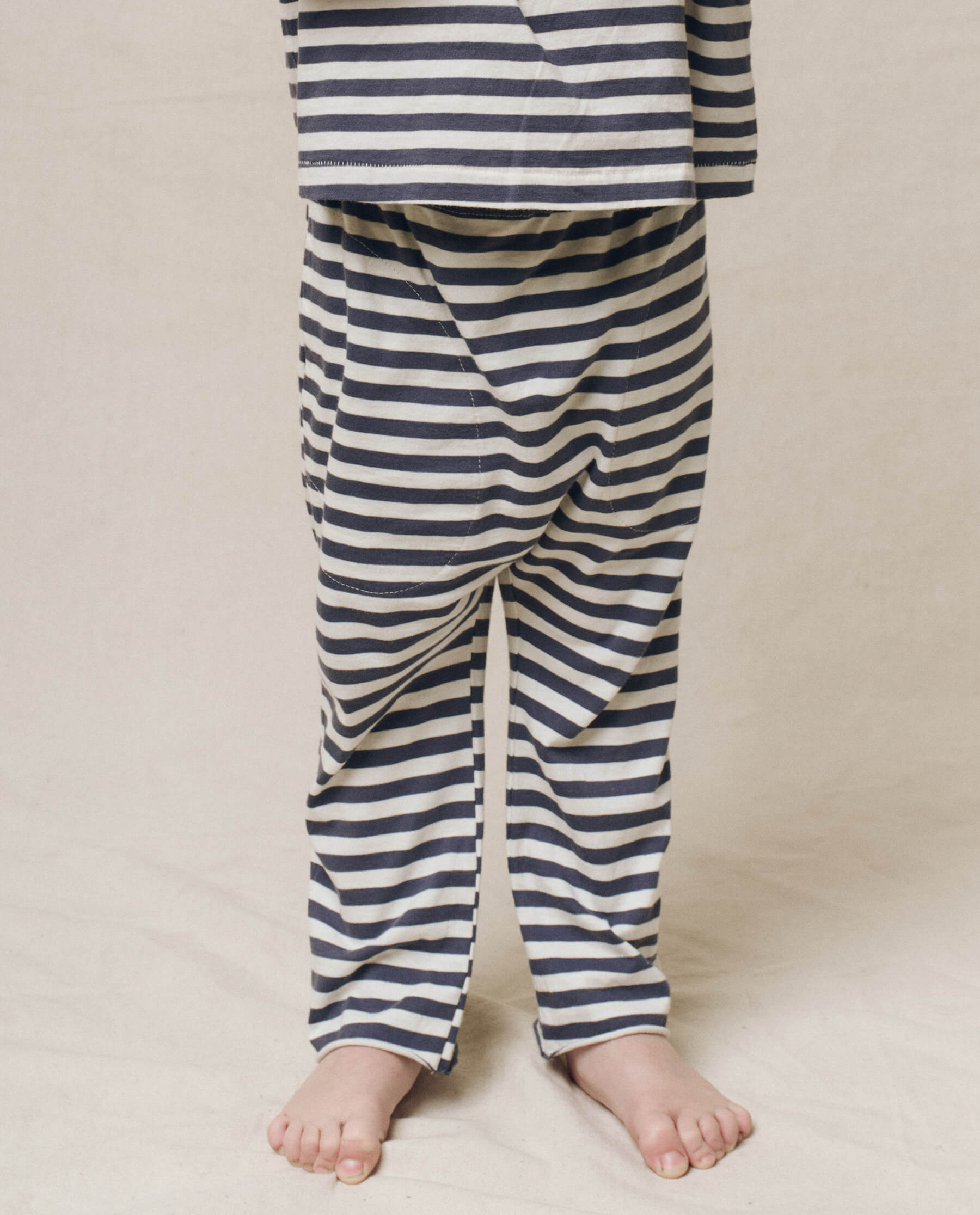The Little Jersey Crop. Novelty -- Vintage Blue Stripe