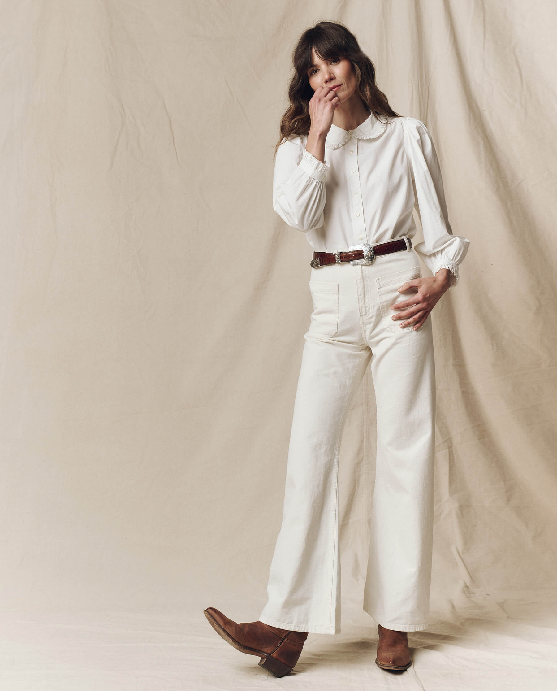 The Hemingway Top. -- White