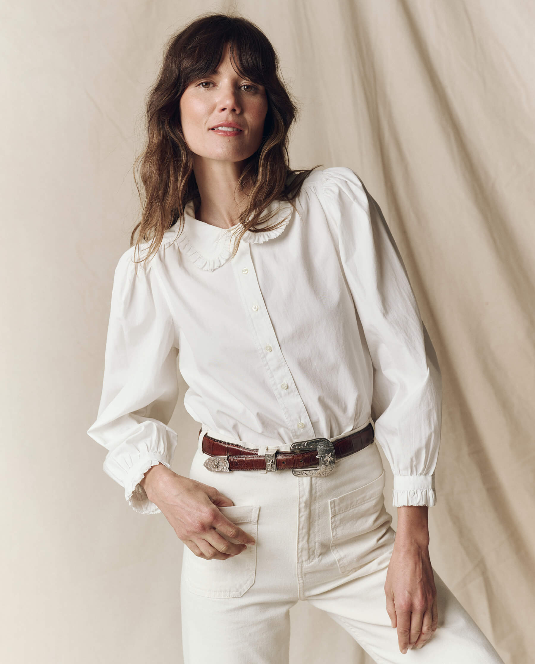 The Hemingway Top. -- White