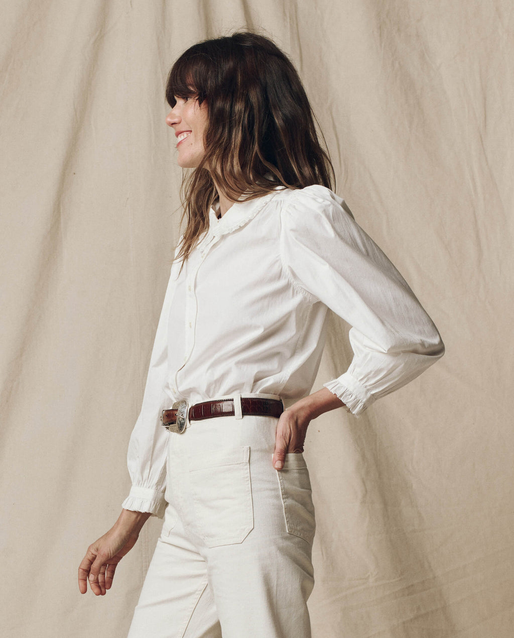 The Hemingway Top. -- White