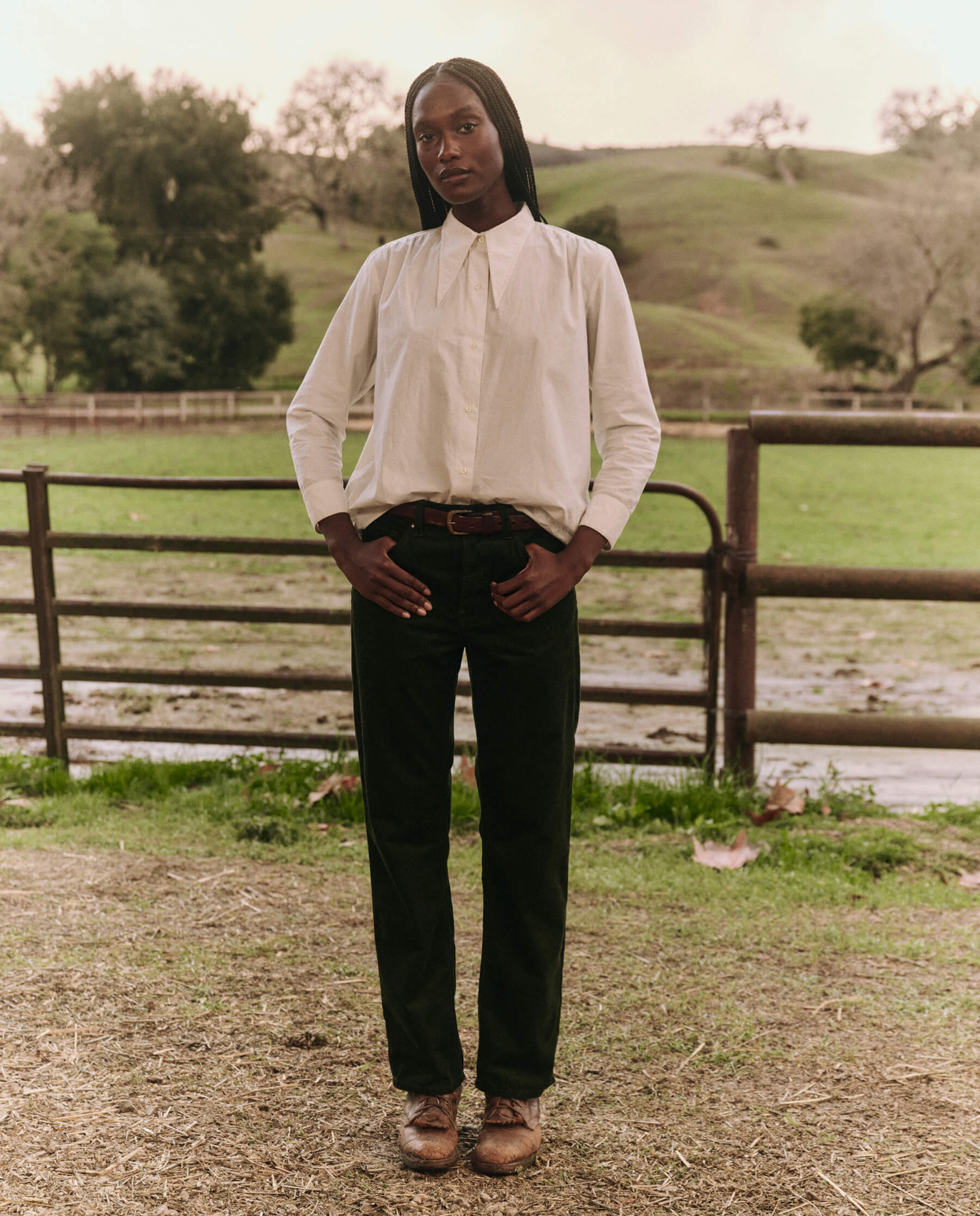 The Wayne Jean (30 Inseam). Cord -- Woodland Green