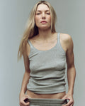 The Baby Rib Tank. -- Heather Grey