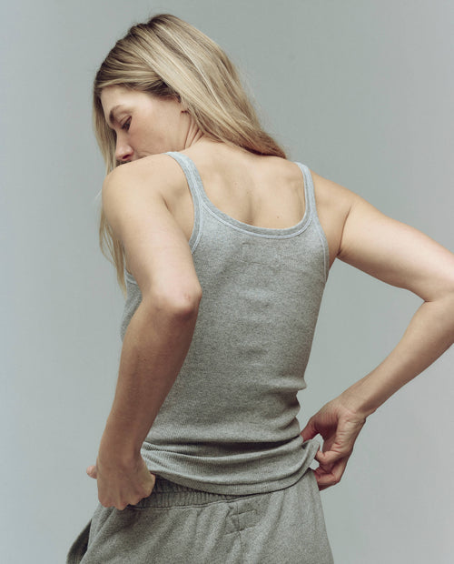 The Baby Rib Tank. -- Heather Grey