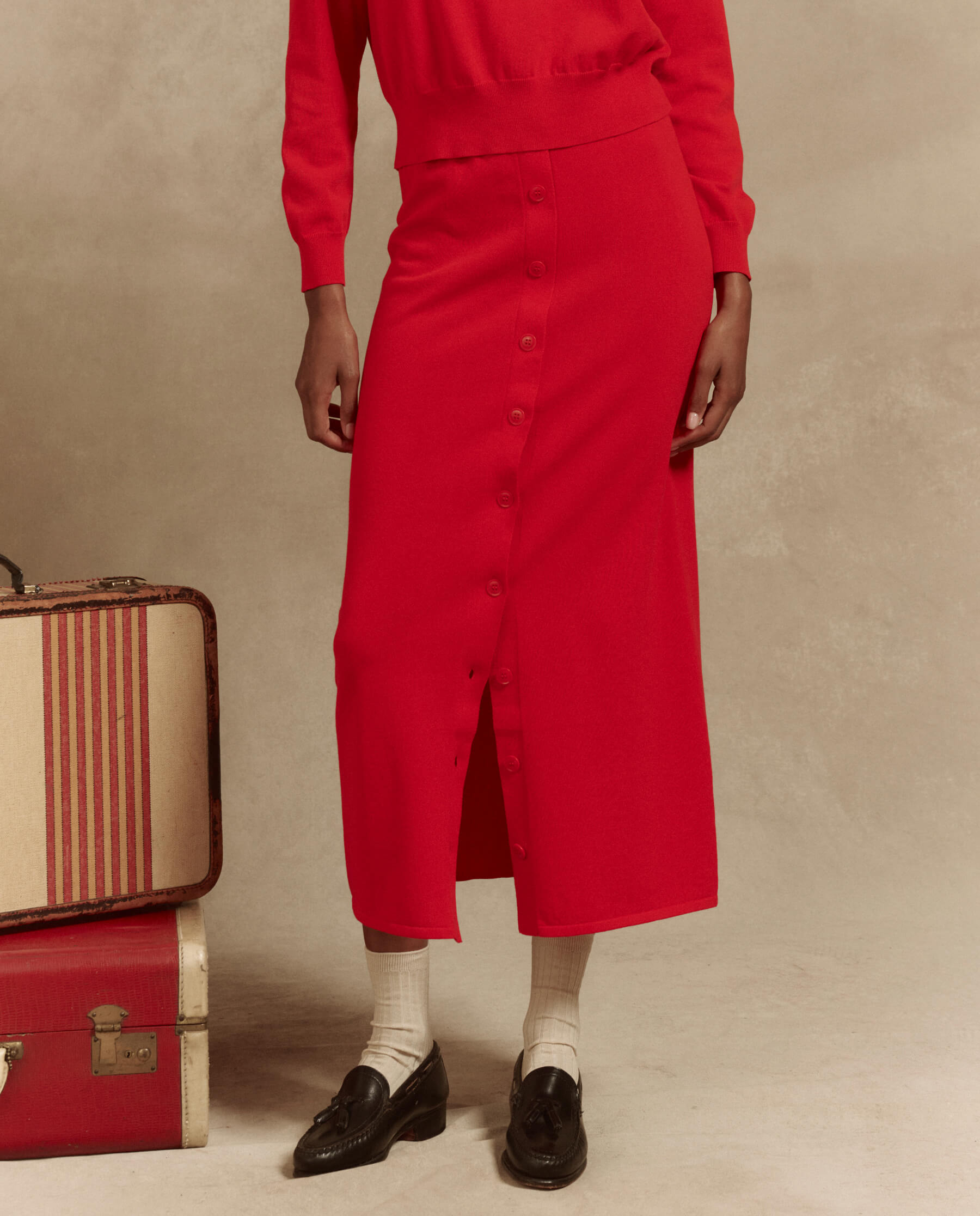 The Button Front Sweater Skirt. -- Tart