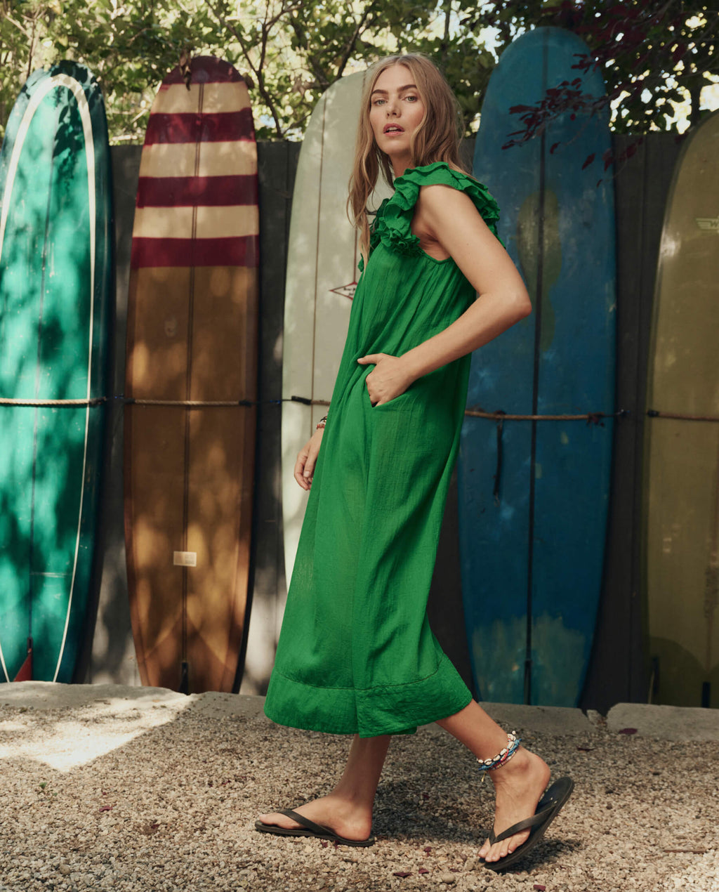 The Ruffle Coverup. -- Bright Sprig