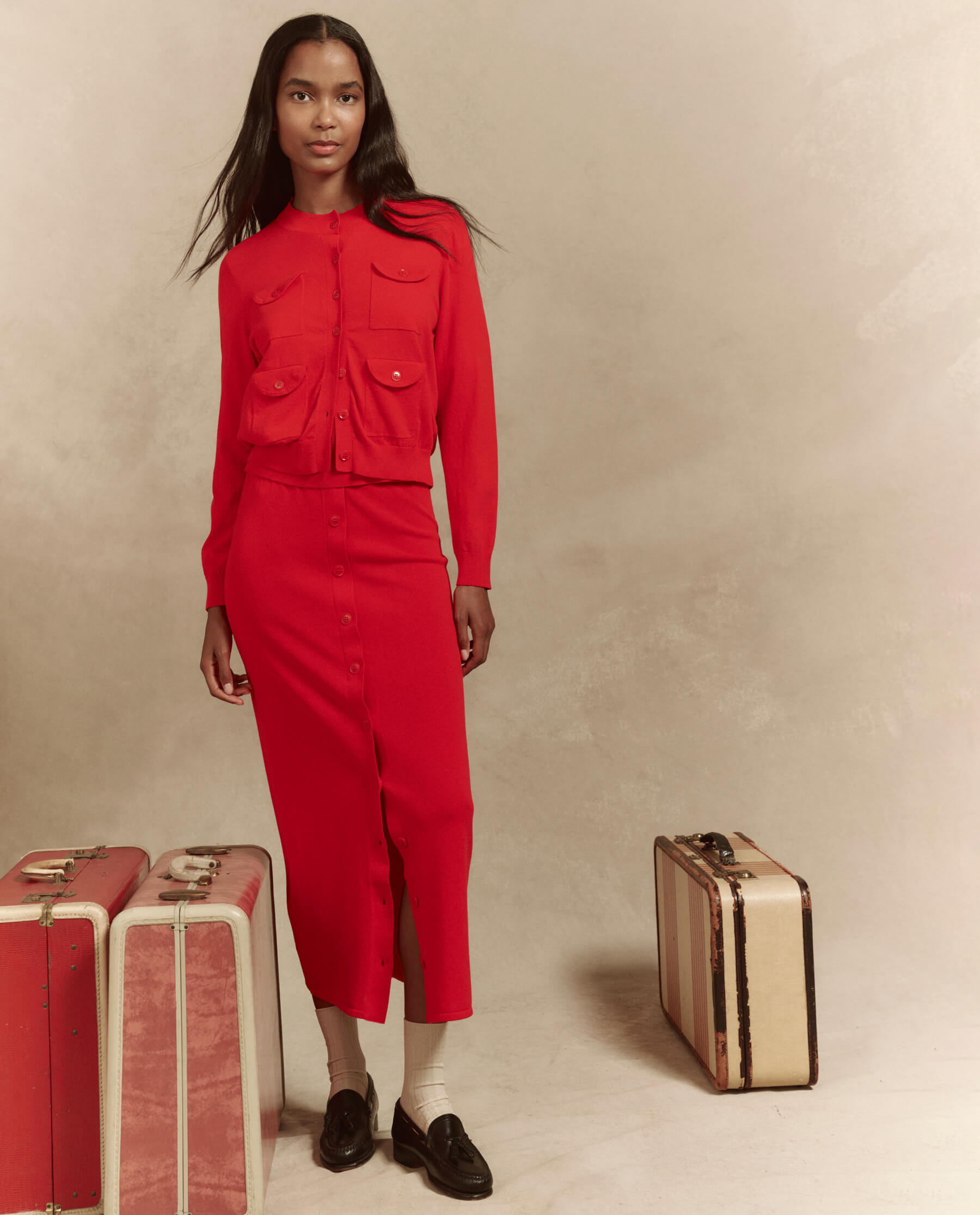 The Button Front Sweater Skirt. -- Tart