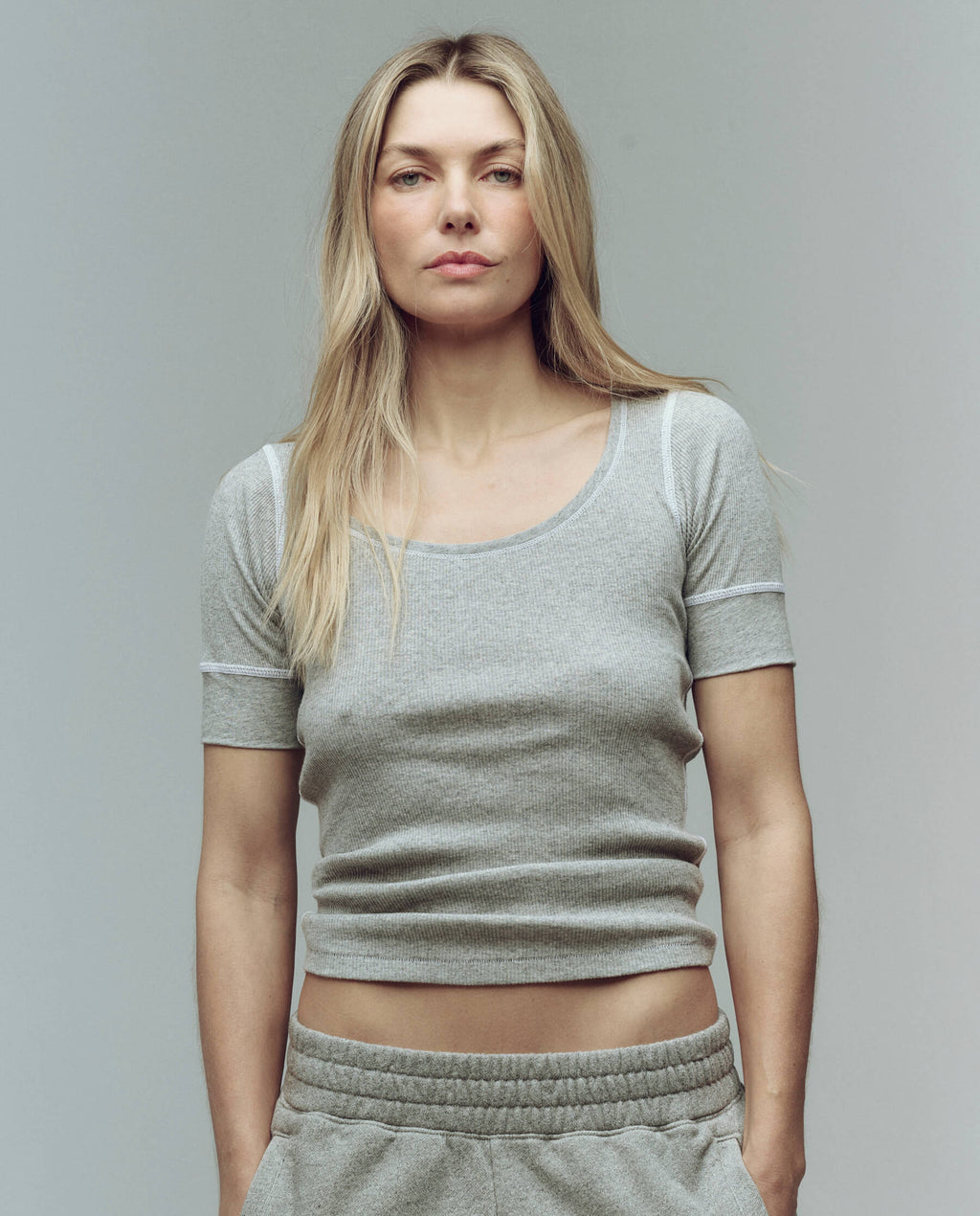 The Baby Rib Ballet Tee. -- Heather Grey