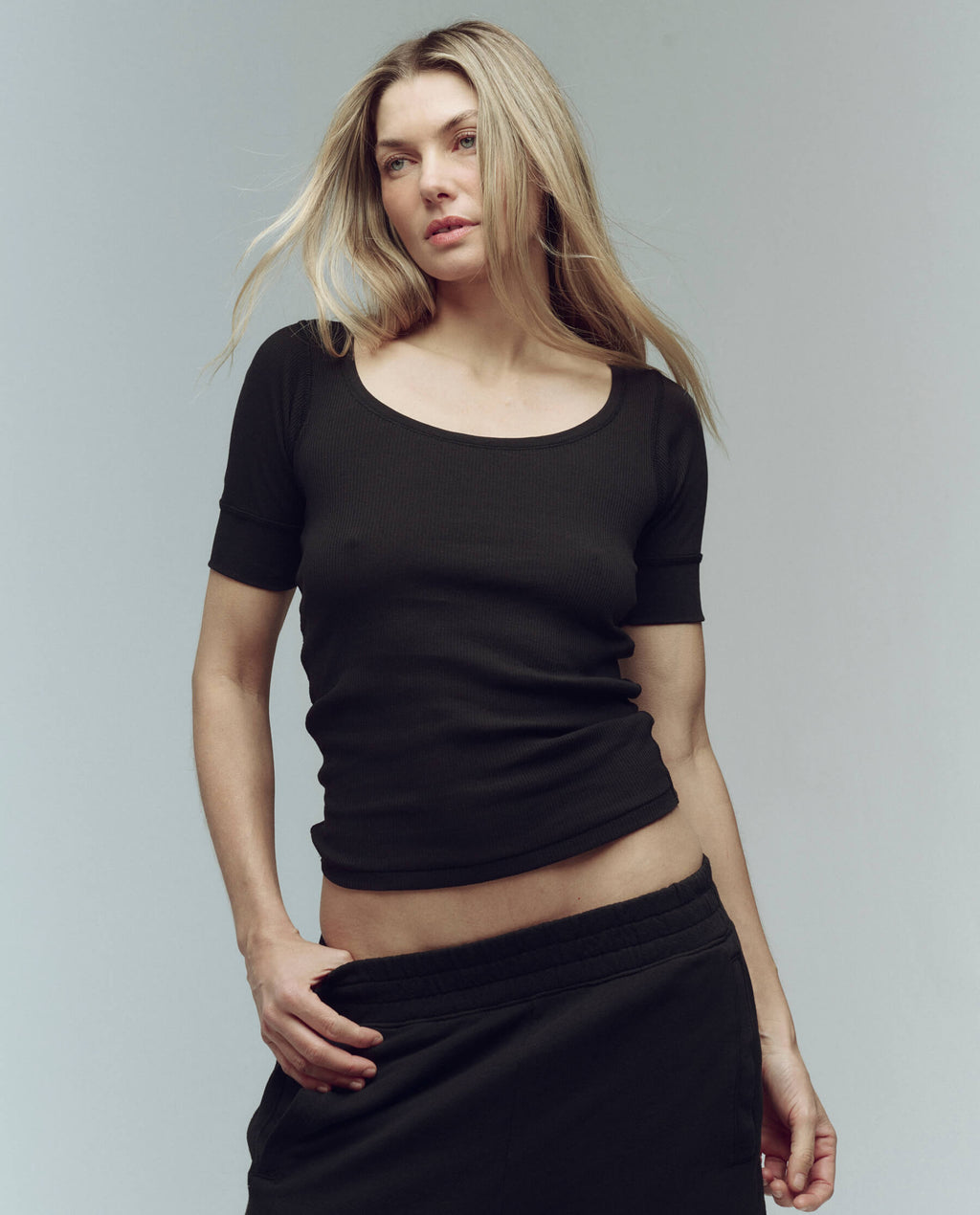 The Baby Rib Ballet Tee. -- Almost Black