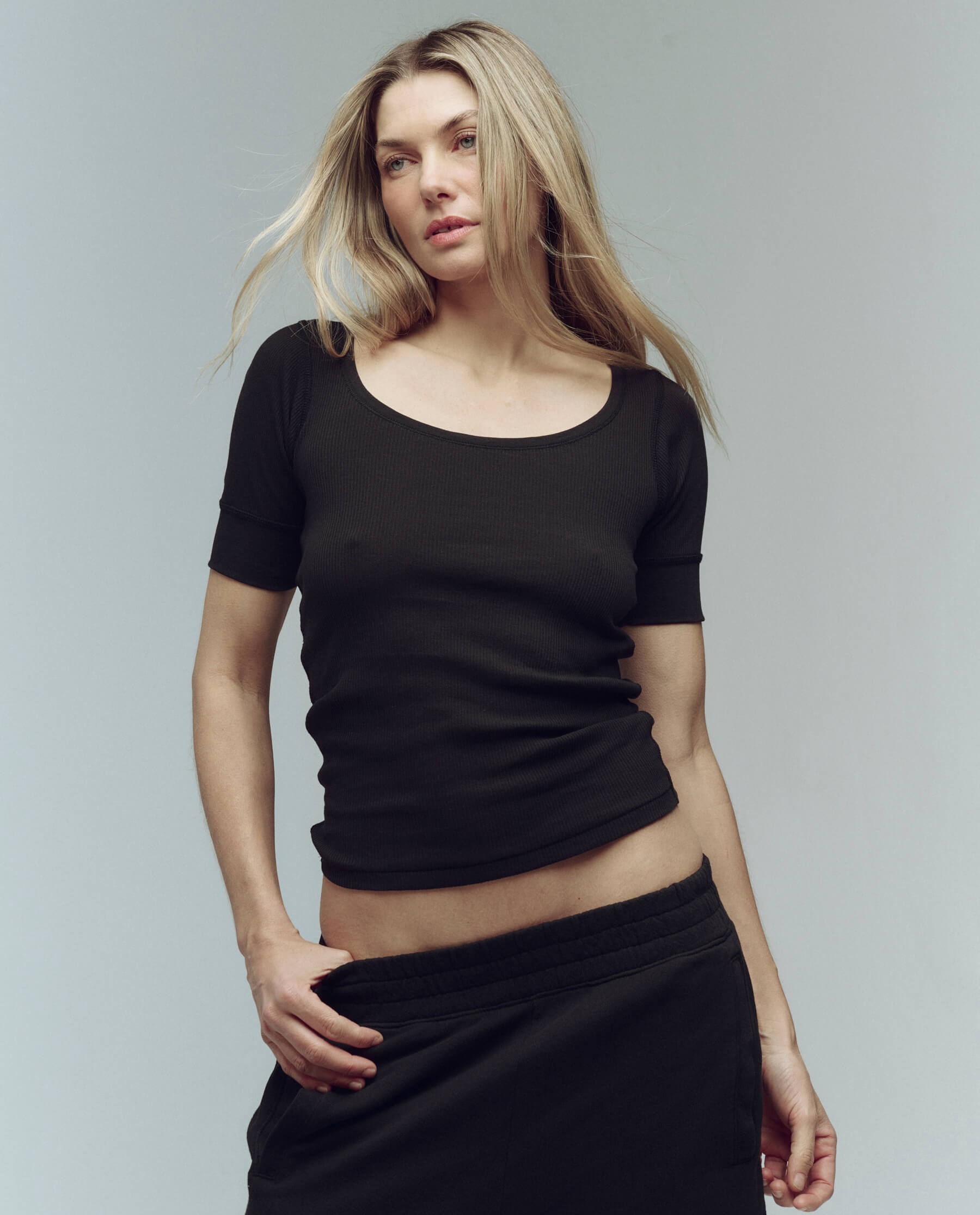 The Baby Rib Ballet Tee. -- Almost Black