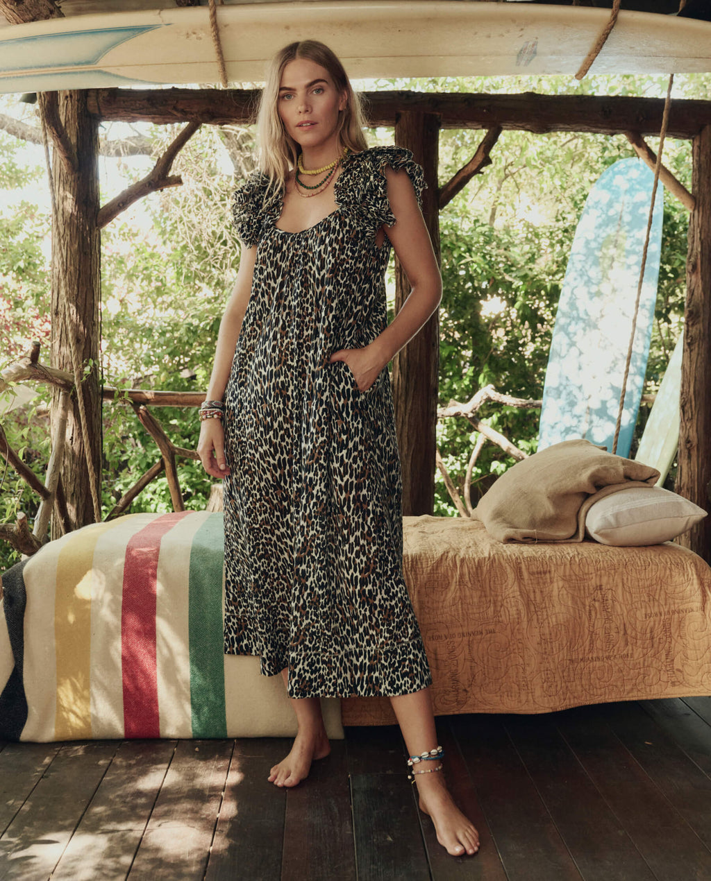 The Ruffle Coverup. -- Leopard