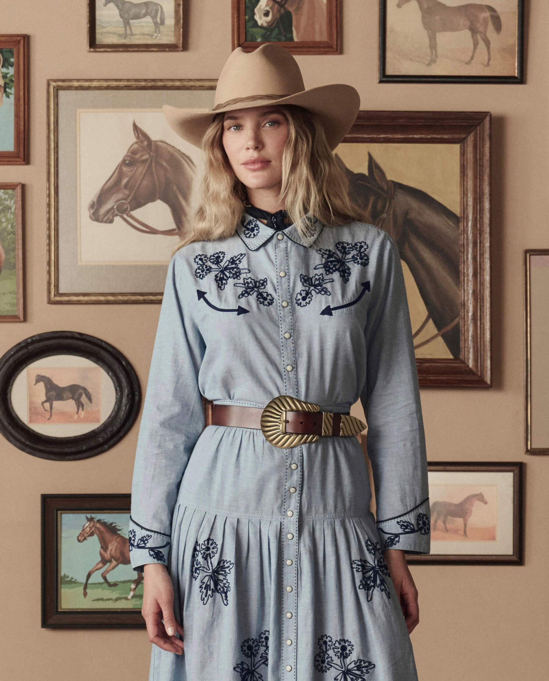 The Big Buckle Belt. -- Cognac With Brass
