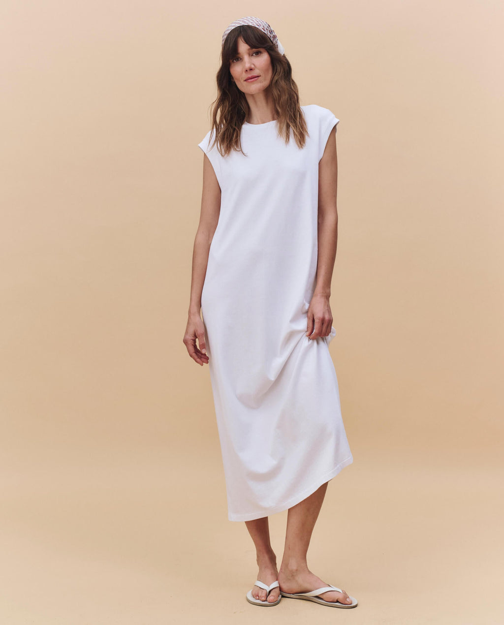 The Square Tee Dress. -- True White