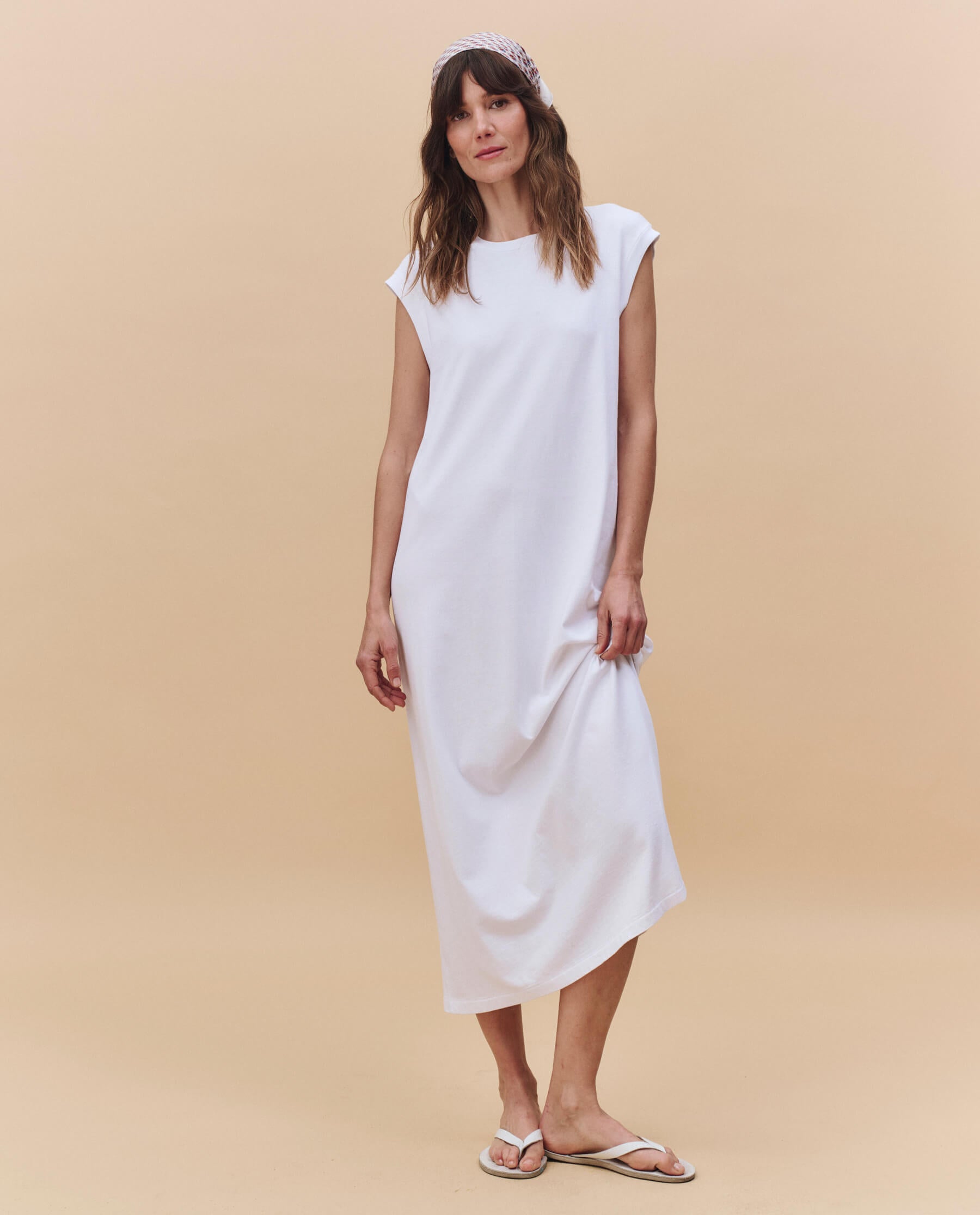 The Square Tee Dress. -- True White