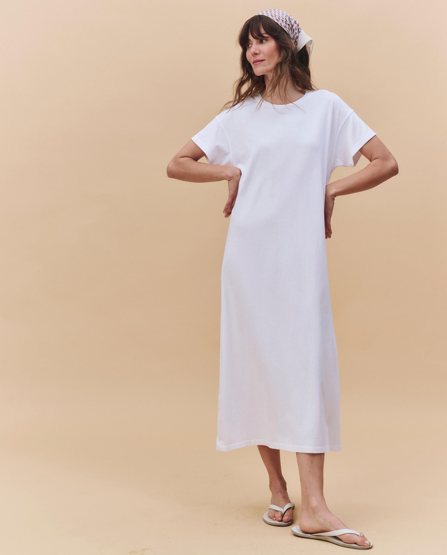 The Boxy Tee Dress. -- True White