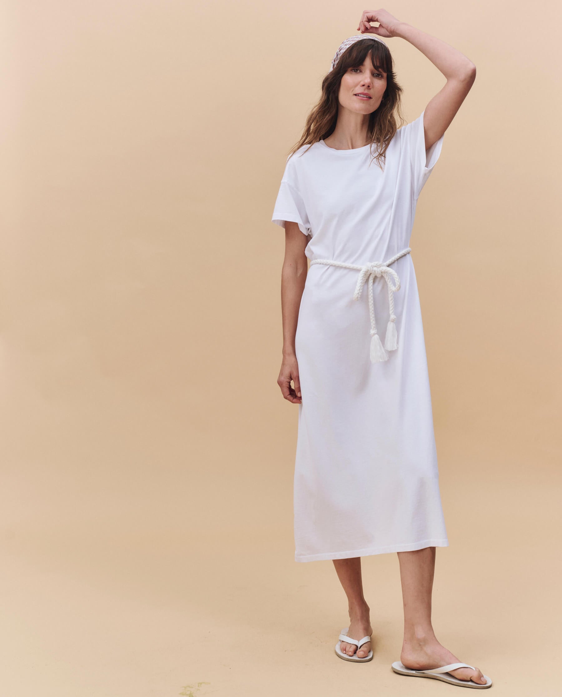 The Boxy Tee Dress. -- True White