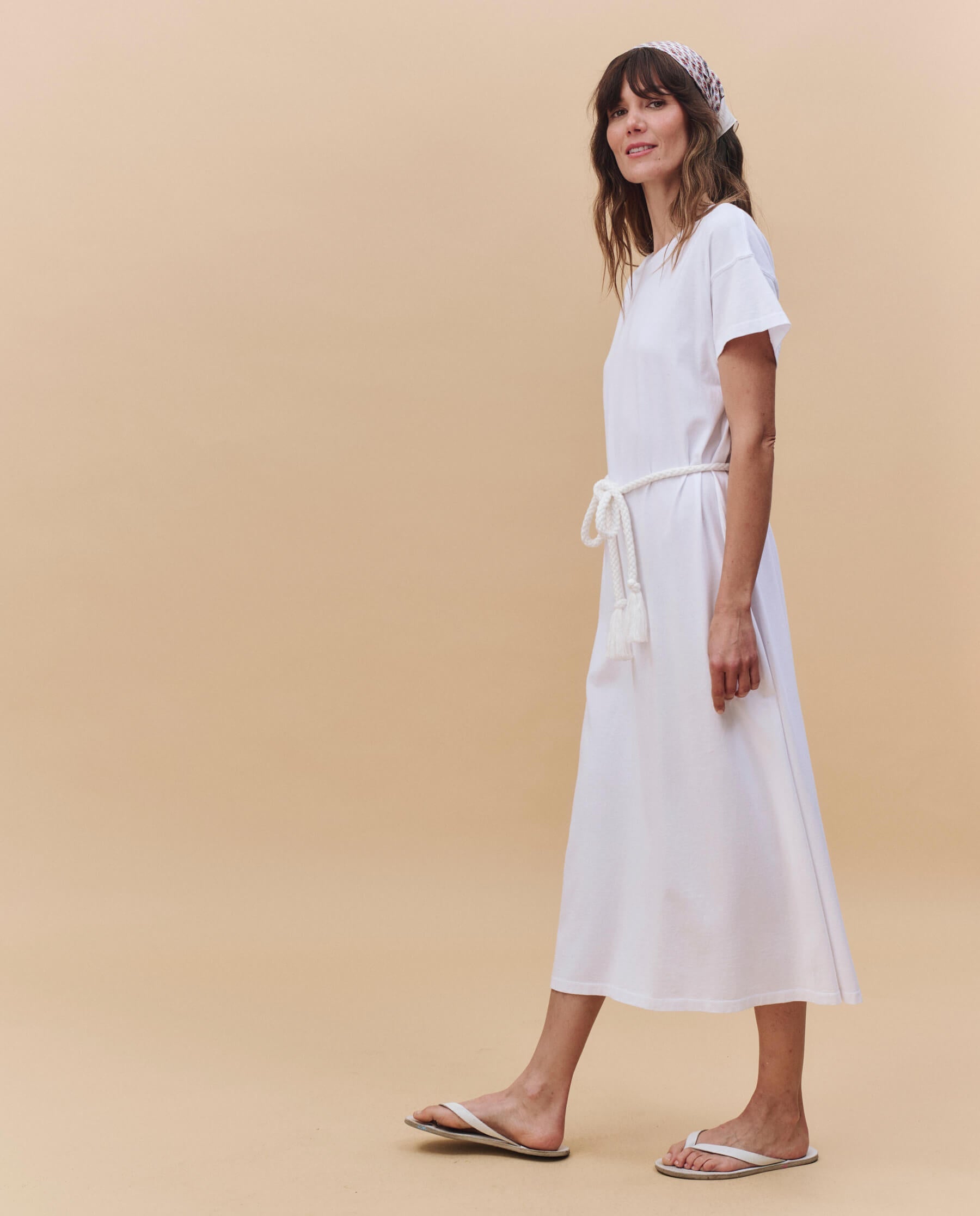 The Boxy Tee Dress. -- True White