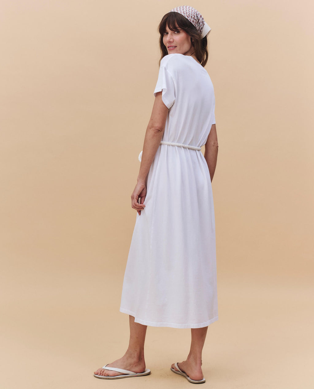 The Boxy Tee Dress. -- True White