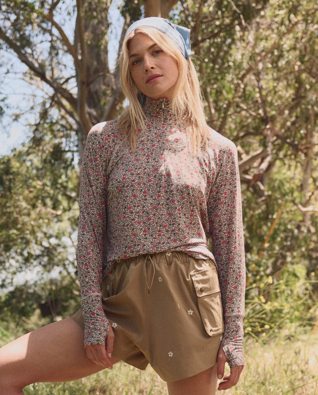 The Quarter Zip Trail Pullover. -- Sprouting Floral