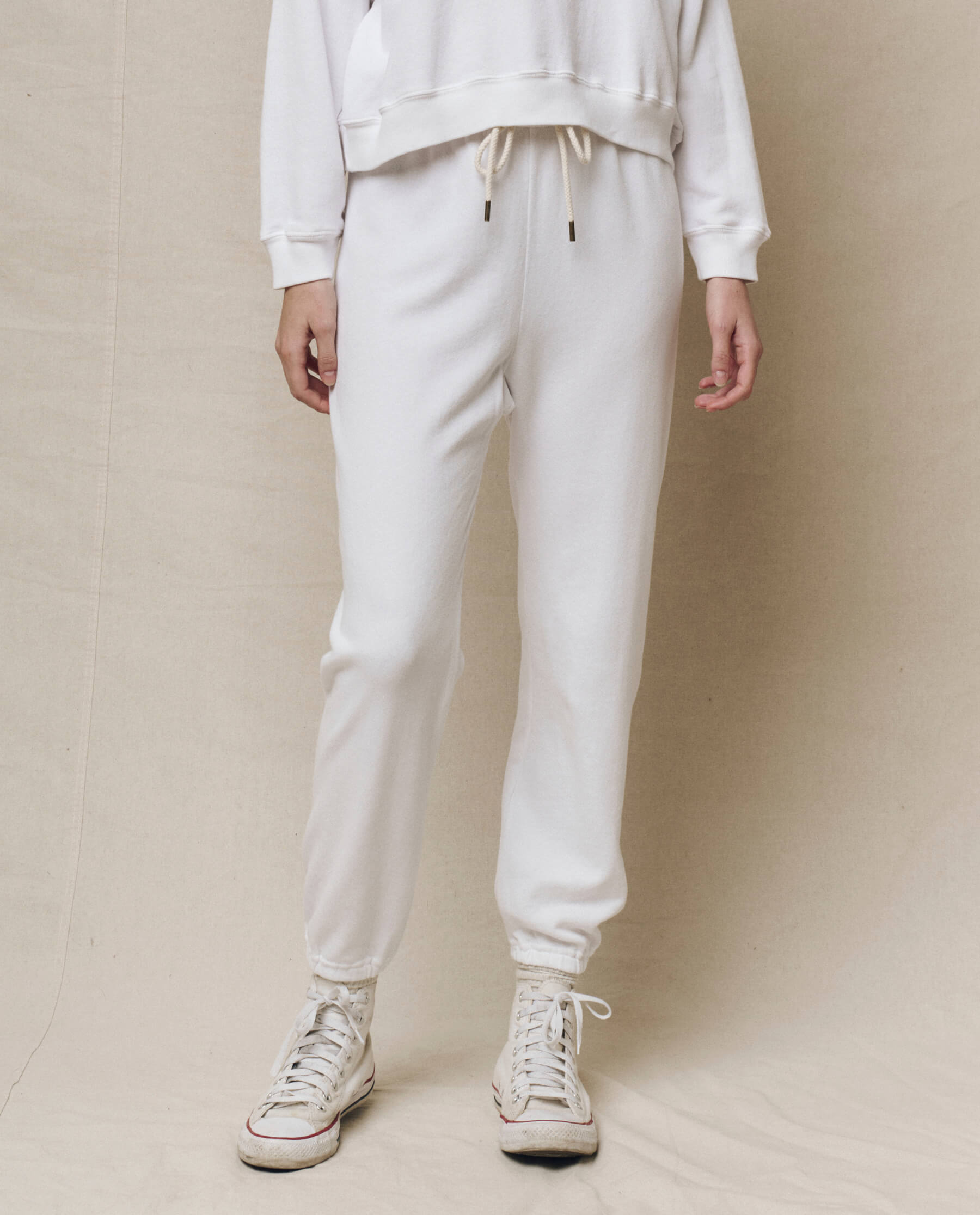 The Stadium Sweatpant. Solid -- True White