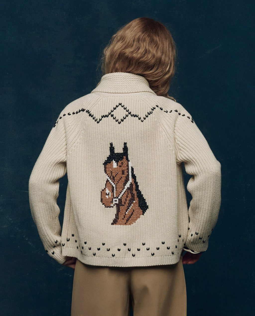 The Horse Lodge Cardigan. -- Cream