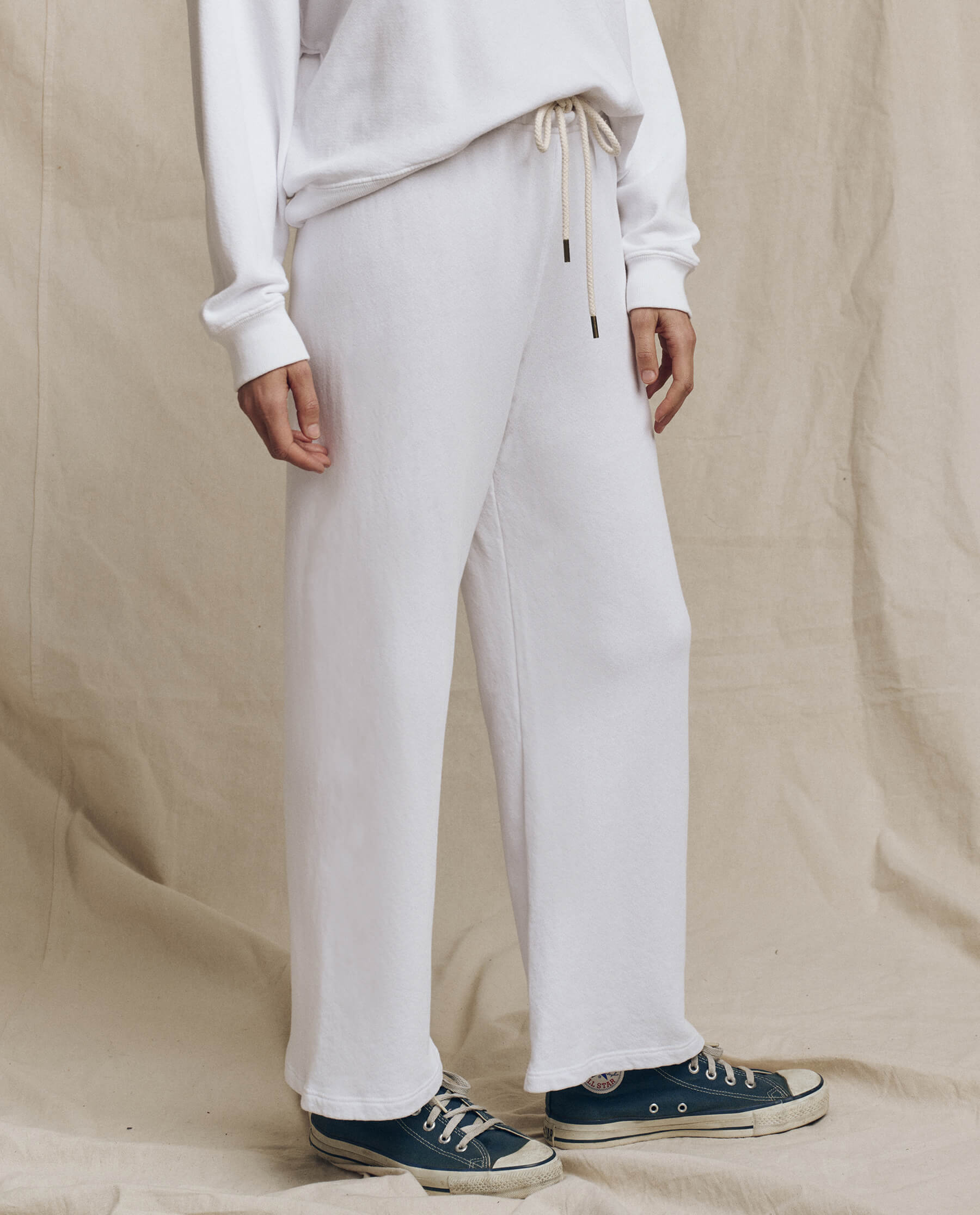 The Lap Sweatpant. Solid -- True White