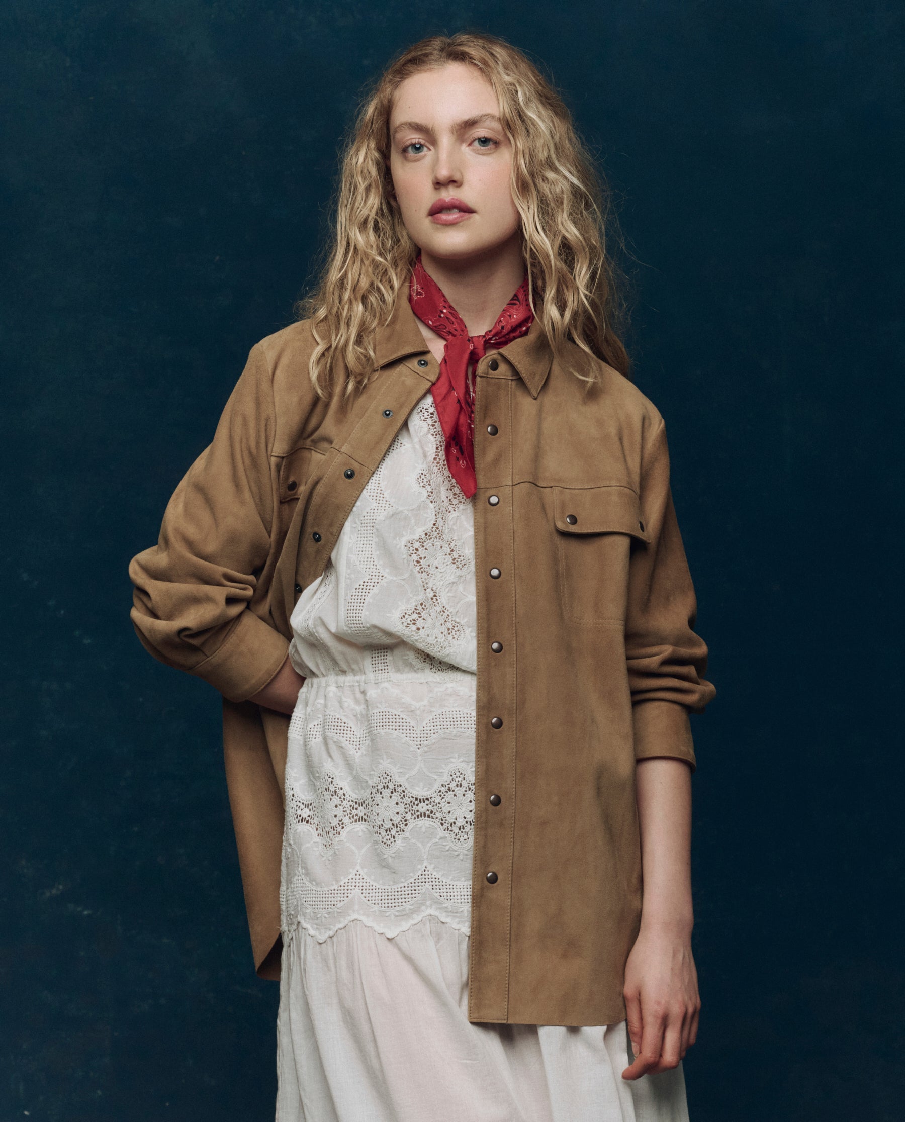 The Suede Traveler Jacket. -- Golden Brown