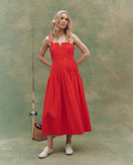 The Day Break Dress. -- Hot Red