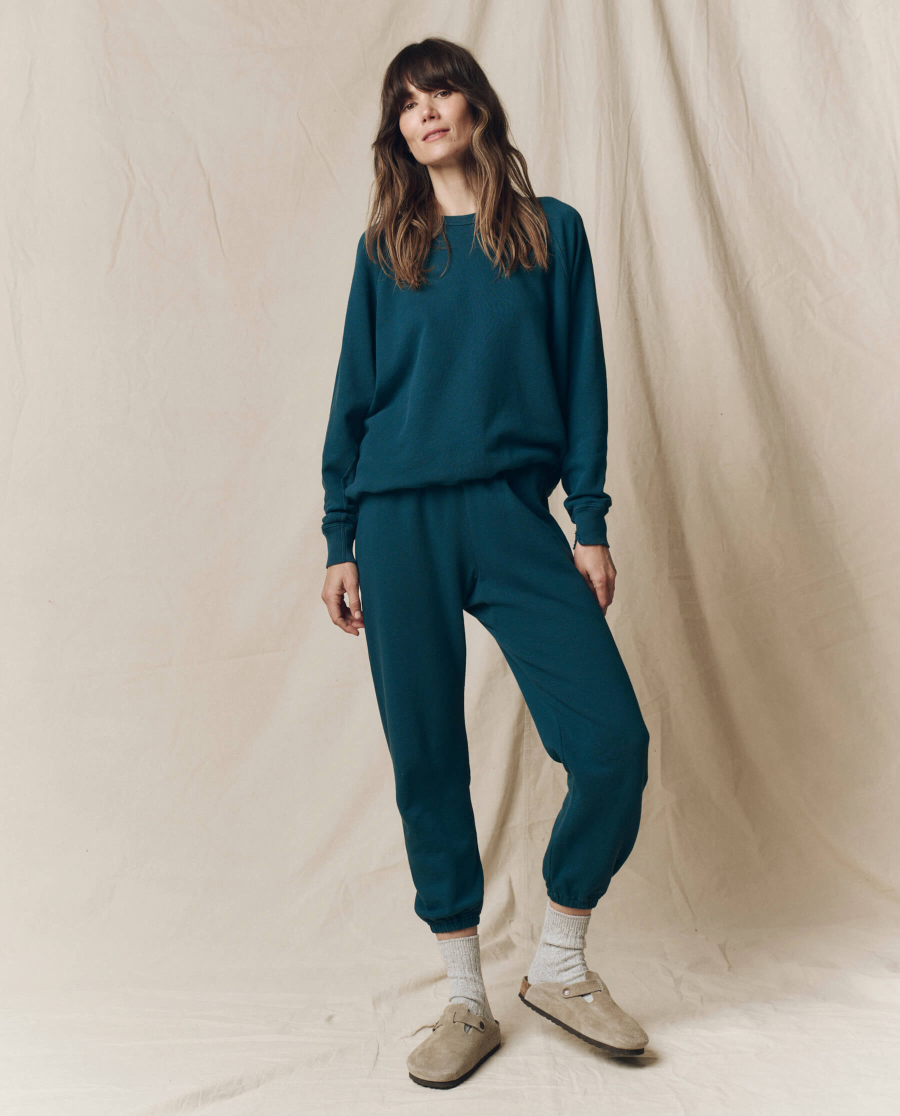 The College Sweatshirt. Solid -- Dark Slate