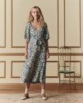 The Fairground Dress. -- Blue Scattered Bloom
