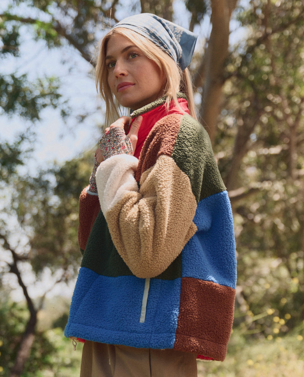 The Plush Color Block Sierra Pullover. -- Canyon Multi