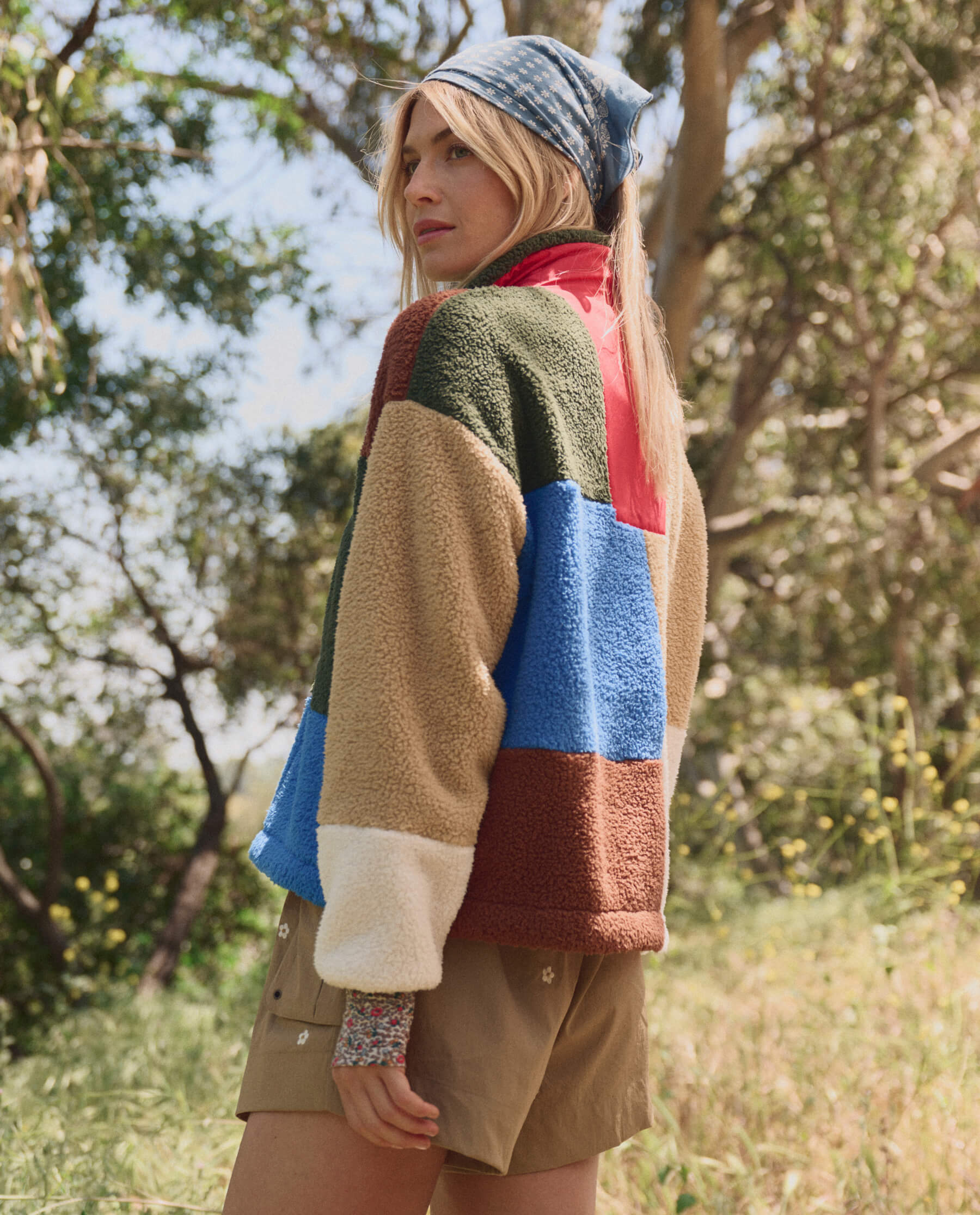 The Plush Color Block Sierra Pullover. -- Canyon Multi