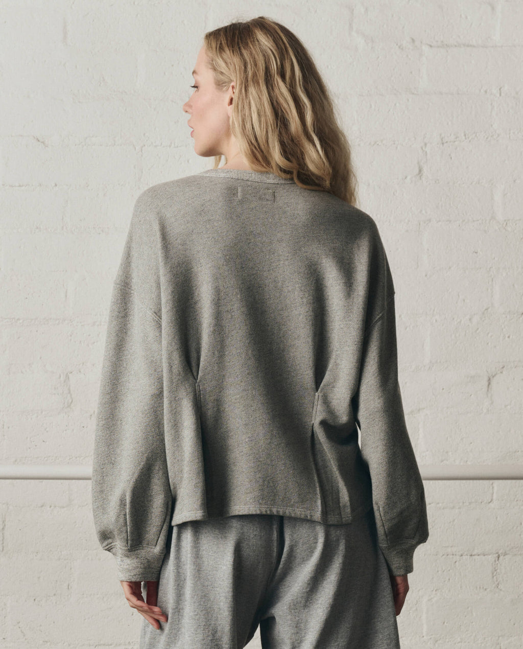 The Slouchy Corset Sweatshirt. -- Varsity Grey