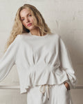The Slouchy Corset Sweatshirt. -- True White